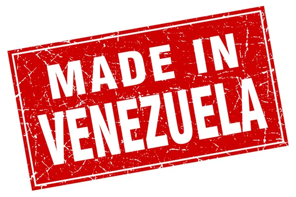 Venezuela Rode plein grunge gemaakt in stempel — Stockvector