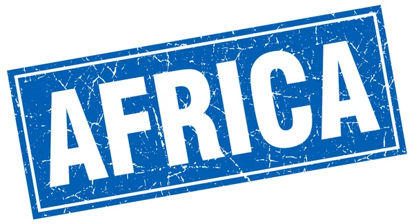 Африканская голубая квадратная винтажная марка — стоковый вектор