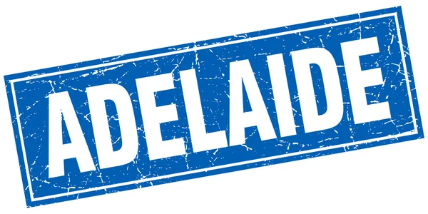 Adelaide azul cuadrado grunge vintage sello aislado — Vector de stock