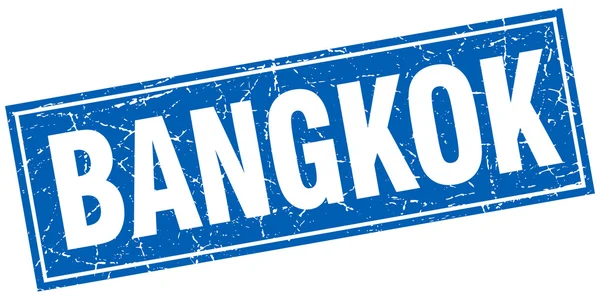 Bangkok blue square grunge vintage isolierte Briefmarke — Stockvektor