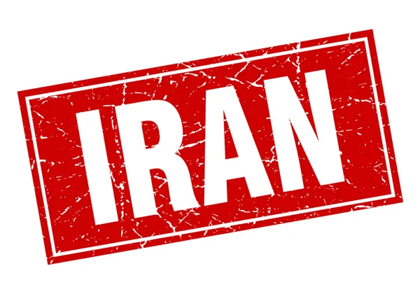 Írán Rudé náměstí grunge vinobraní izolované razítko — Stockový vektor