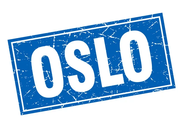 Oslo azul cuadrado grunge vintage aislado sello — Vector de stock