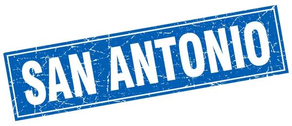 San Antonio azul cuadrado grunge vintage sello aislado — Vector de stock