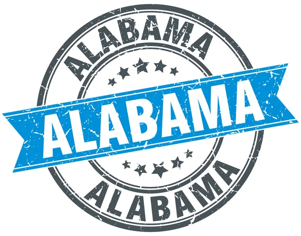 Alabama blå runda grunge vintage band stämpel — Stock vektor