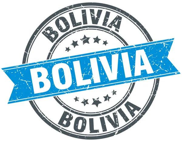 Sello de cinta vintage grunge redondo azul Bolivia — Archivo Imágenes Vectoriales