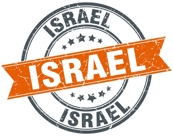 Israël rode ronde grunge vintage lint stempel — Stockvector