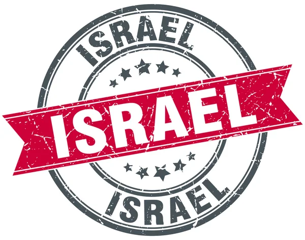 Israël rode ronde grunge vintage lint stempel — Stockvector