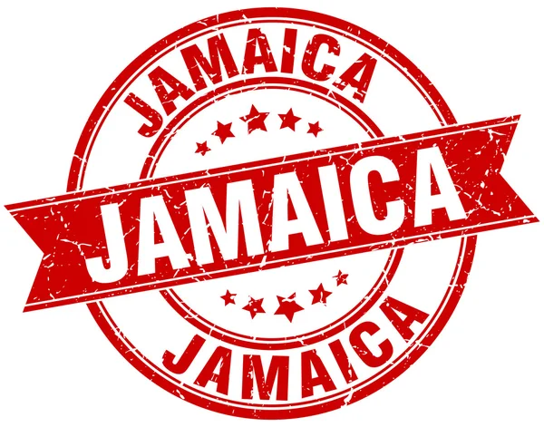 Jamaica piros kör grunge vintage szalag bélyegző — Stock Vector