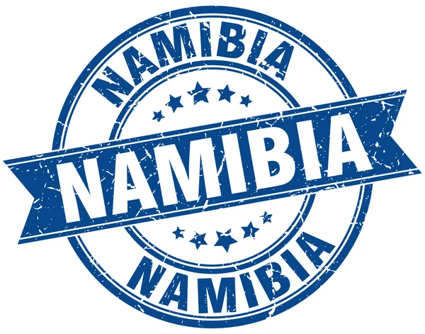 Namibia azul redondo grunge vintage cinta sello — Vector de stock