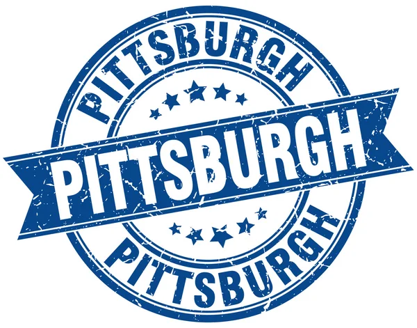 Pittsburgh kék kör grunge vintage szalag bélyegző — Stock Vector