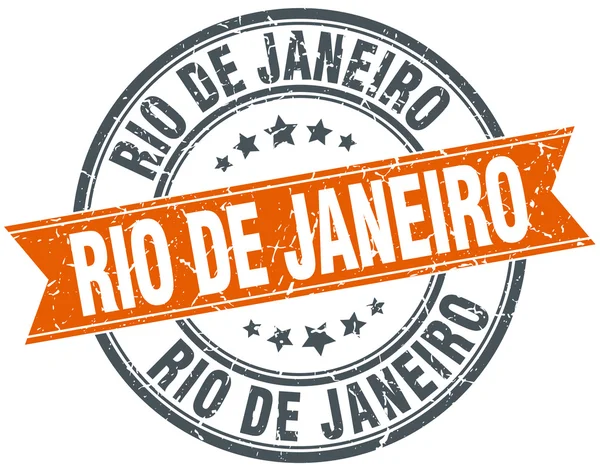Ріо-де-Жанейро червоний круглі гранж vintage стрічки штамп — стоковий вектор