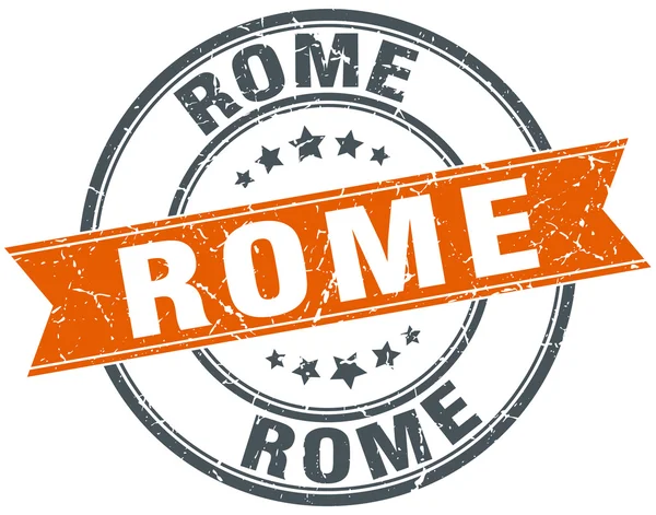 Rome rode ronde grunge vintage lint stempel — Stockvector