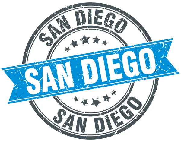 San Diego bleu rond grunge timbre ruban vintage — Image vectorielle