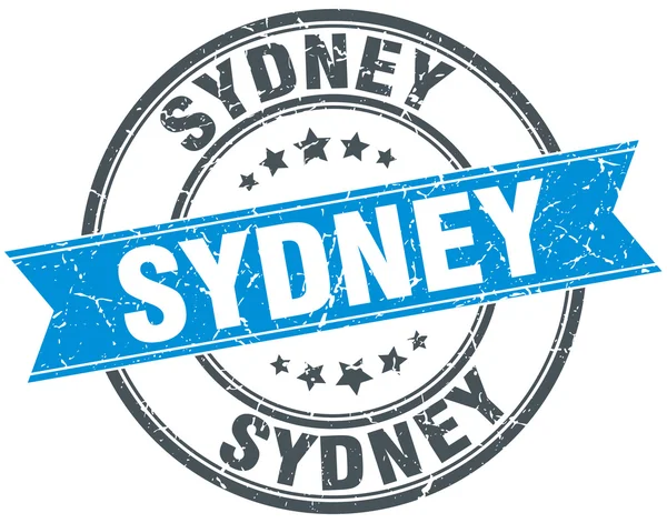 Sydney kék kör grunge vintage szalag bélyegző — Stock Vector