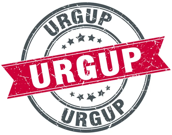 Urgup red round grunge vintage ribbon stamp — Stock Vector