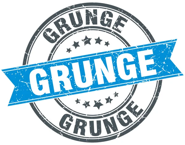 Grunge azul redondo grunge selo de fita vintage —  Vetores de Stock