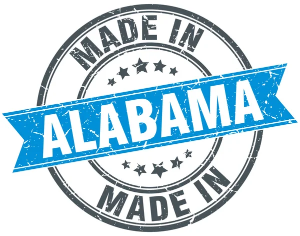 Made in Alabama blue round vintage stamp — Stock Vector