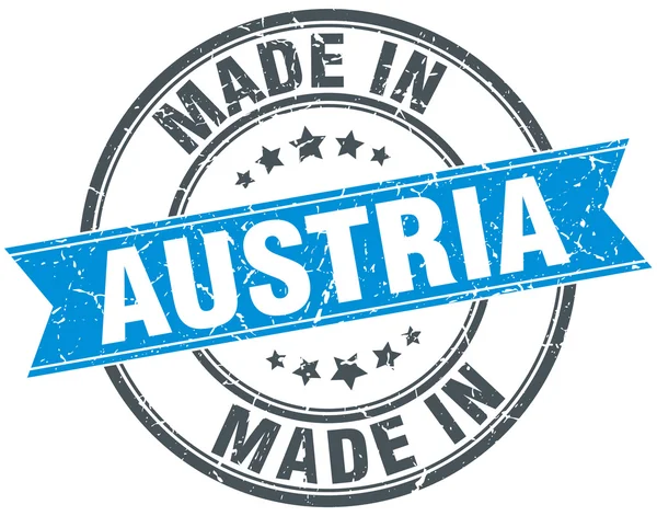 Wykonane w Austrii niebieski okrągły vintage pieczęć — Wektor stockowy