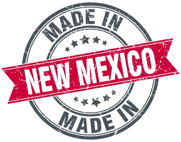 New Mexico kırmızı yuvarlak vintage damga yapılan — Stok Vektör