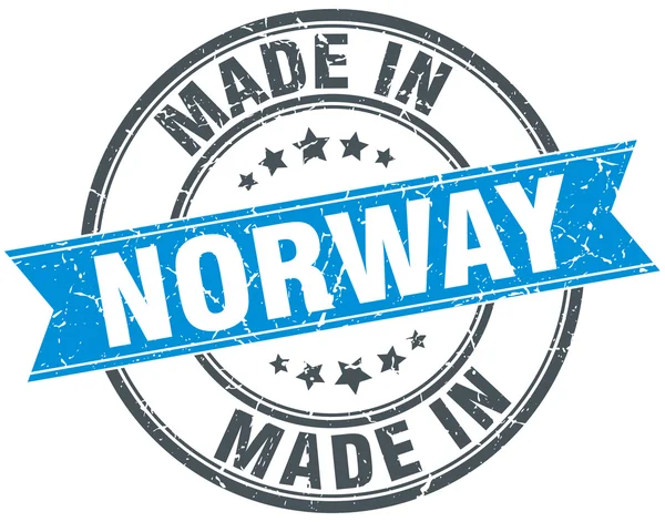 在挪威蓝色圆古董邮票 — 图库矢量图片