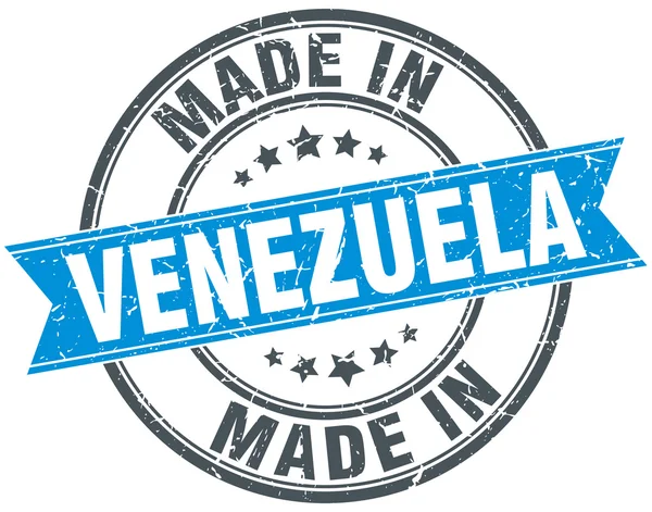 Gemaakt in Venezuela blauwe ronde stempel van vintage — Stockvector