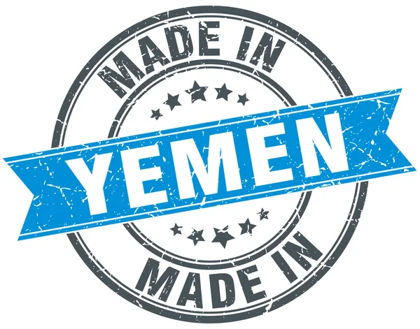 Yemen'de vintage damga mavi yaptım — Stok Vektör