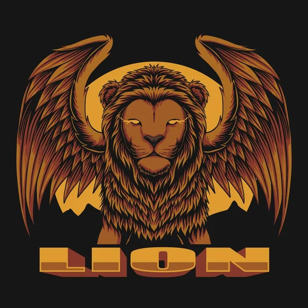 Lion Wing Διανυσματική Απεικόνιση Για Την Εταιρεία Εμπορικό Σήμα Σας — Διανυσματικό Αρχείο