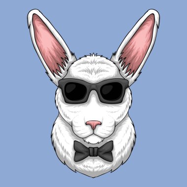 Şirketiniz veya markanız için tavşan gözlüğü vektör çizimi