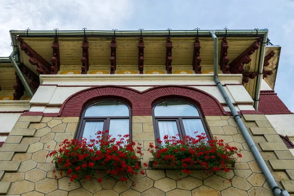 Targu Ocna Városháza Bacau Románia — Stock Fotó