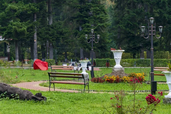 Het Central Park Van Slanic Moldova Bacau Roemenië — Stockfoto