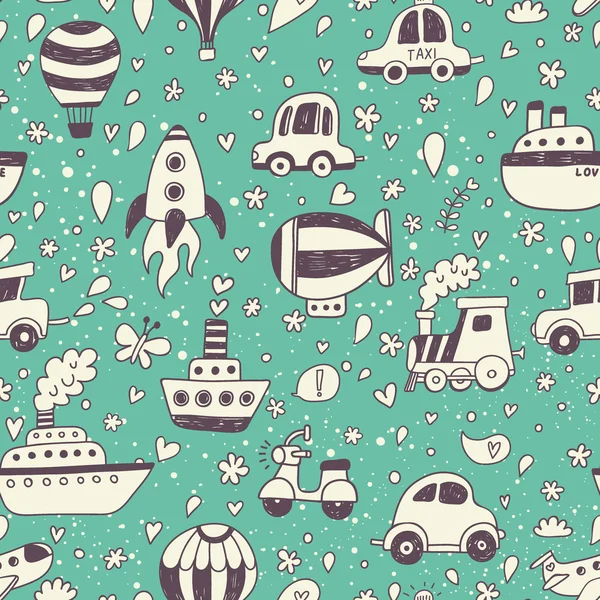 Transport concept seamless pattern — Stock Vector