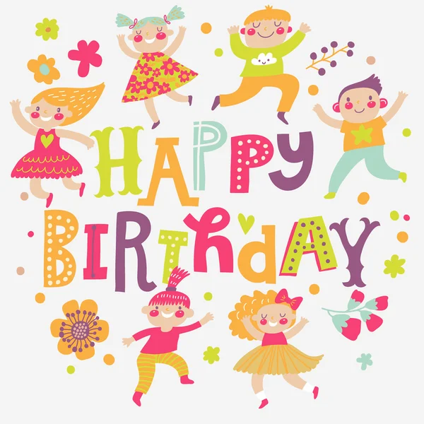 Stijlvolle happy birthday achtergrond — Stockvector