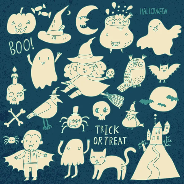 Conjunto de ícones de Halloween —  Vetores de Stock