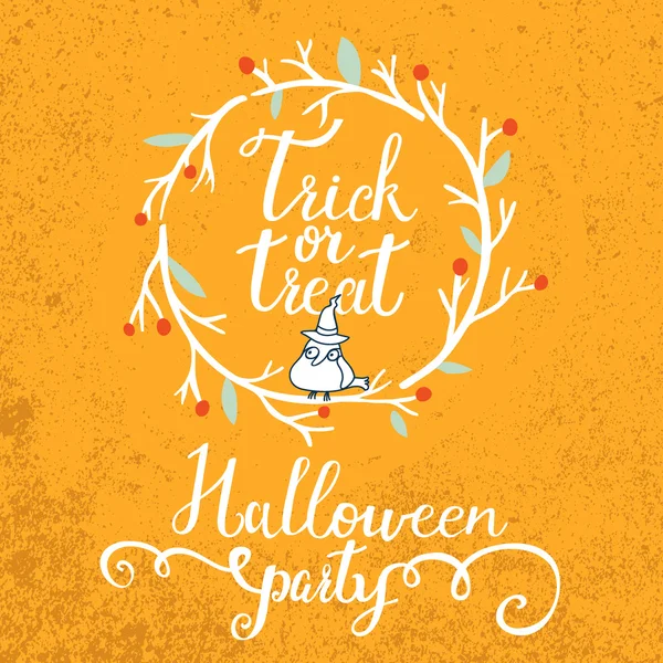 Trick or treat halloween card — Stock Vector