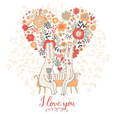 Sevgililer günü çizgi film arka plan