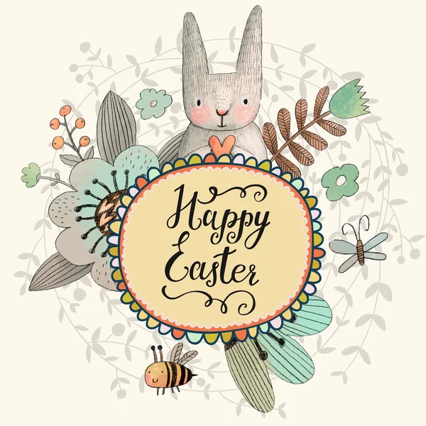 Cartoon Easter card — Stock Vector