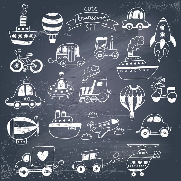 Transport concept icons set — Stock Vector