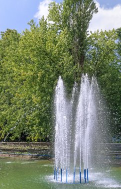 Arka plan ağaç üzerinde çeşme