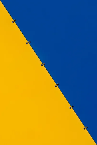 Metal doku sarı ve mavi — Stok fotoğraf
