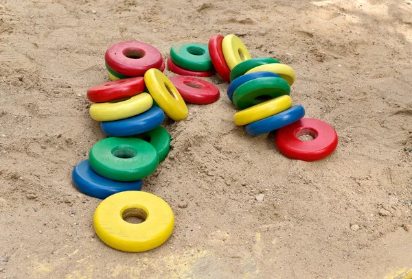 Brinquedos para brincar com areia — Fotografia de Stock