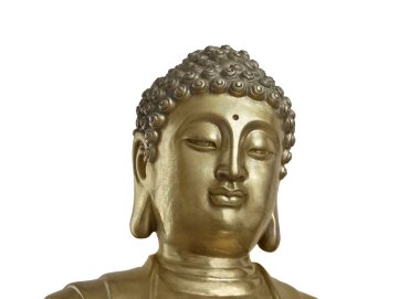 beyaz zemin üzerine altın buddha