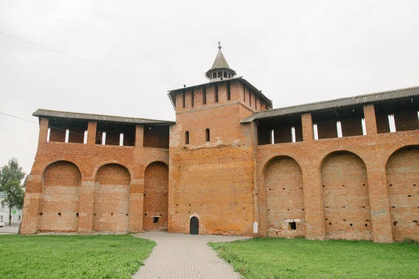 2021 Ryssland Kolomna Kolomna Kremls Förstörda Mur — Stockfoto