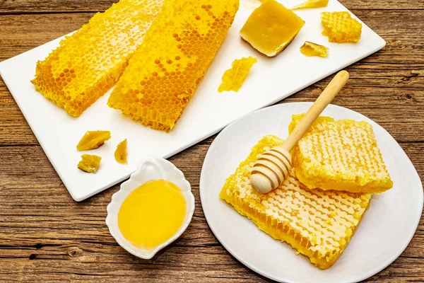 Panal Miel Cera Abeja Productos Naturales Apicultura Ecológica Para Estilo — Foto de Stock