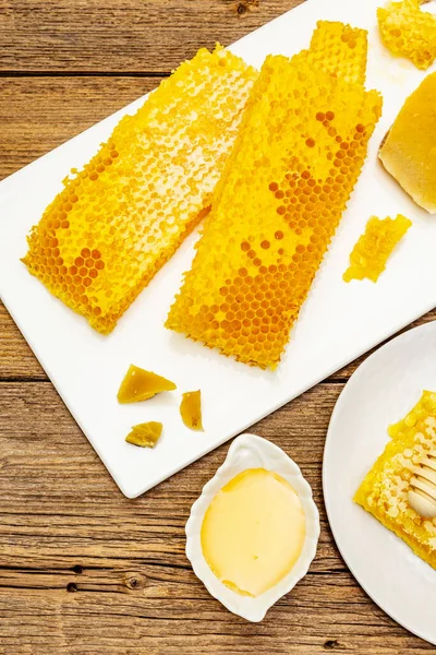 Panal Miel Cera Abeja Productos Naturales Apicultura Ecológica Para Estilo — Foto de Stock