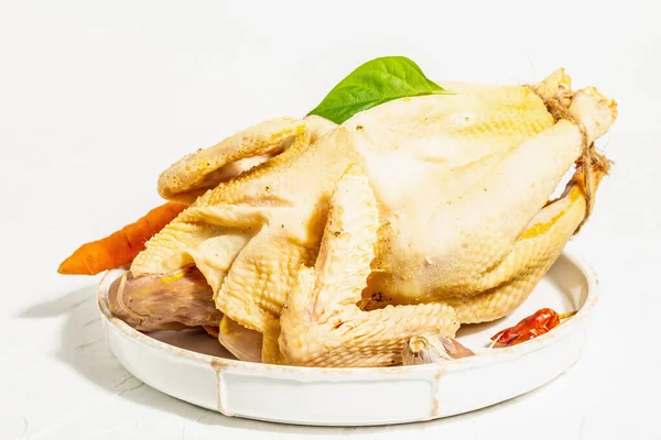 Pollame Pollo Intero Allevato All Aperto Cibo Biologico Fattoria Luce — Foto Stock