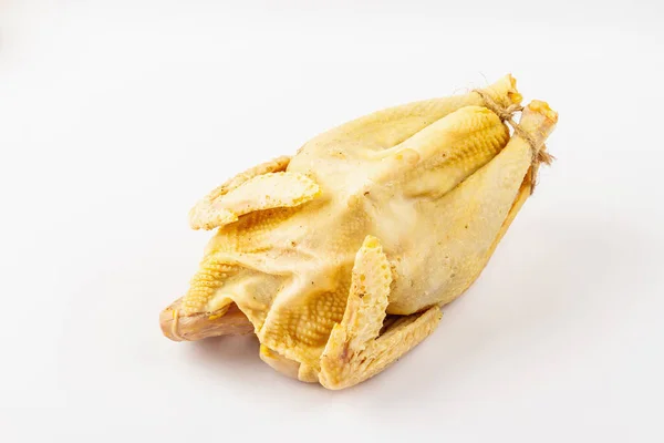 Pollo Corral Crianza Libre Entero Aislado Sobre Fondo Blanco Alimentos —  Fotos de Stock