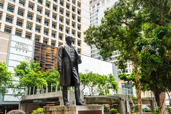 Άγαλμα Του Sir Thomas Jackson Bart Statue Square Στο Χονγκ — Φωτογραφία Αρχείου