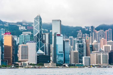 Çin, Asya 'daki Hong Kong Central modern iş binaları. Hong Kong. Çin Bankası (Hong Kong)