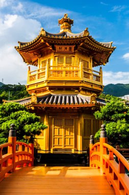 Nan Lian Garden, Hong Kong 'daki Golden Pavilion Tapınağı. Burası Diamond Hill, Kowloon, Hong Kong' da bulunan bir kamu parkı.