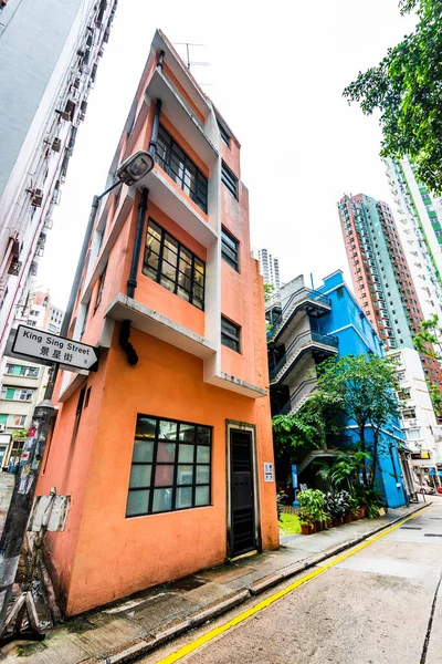 Blue House Orange House Wan Chai Gezamenlijk Blue House Cluster — Stockfoto